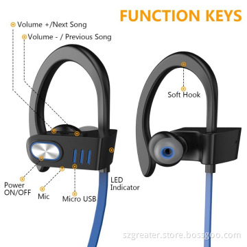 Hot Sale V5 earphones on Amazon Wireless Handsfree Bluetooth headsets USB Charger Can Contact two phones wireless headphones